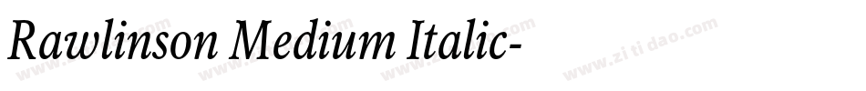Rawlinson Medium Italic字体转换